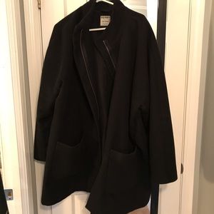 Mid thigh length wool coat